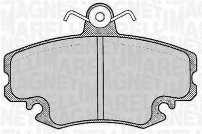 MAGNETI MARELLI 363916060204 -  Комплект тормозных колодок, дисковый тормоз